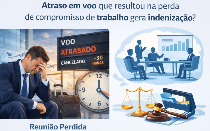 Atraso em voo que resultou na perda de compromisso de trabalho gera indenização?