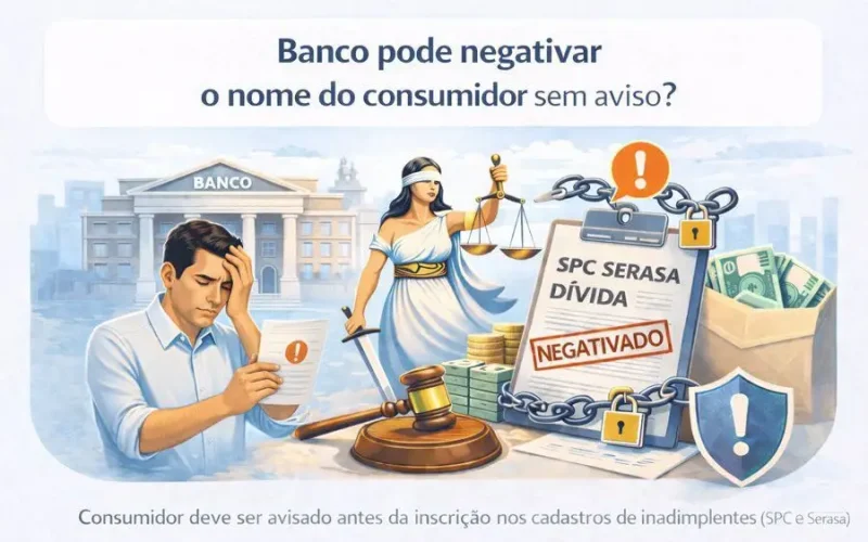 Banco pode negativar o nome do consumidor sem aviso prévio?